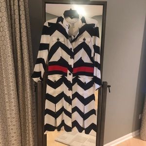 Diane von Furstenberg Navy & White Pattern Dress